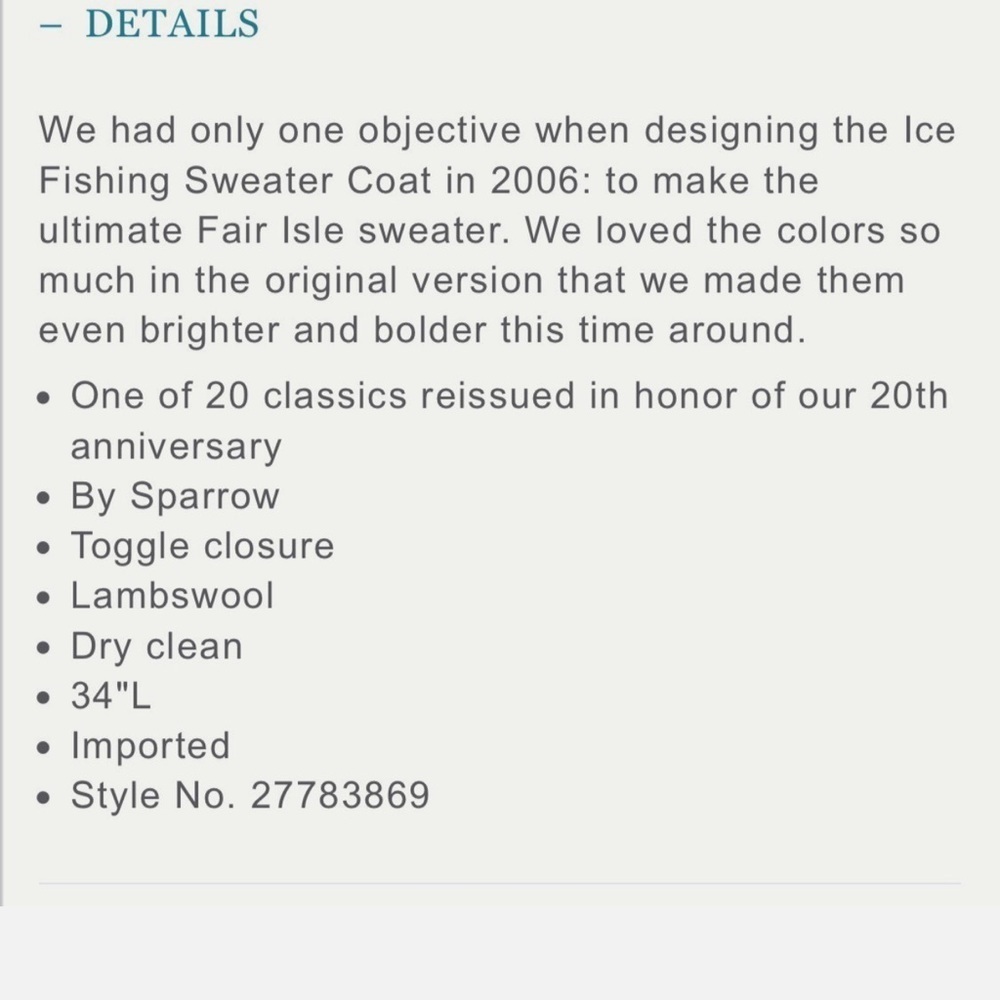 Far Isle Sweater Coat by Sparrow in Size Small - Picture 10 of 11